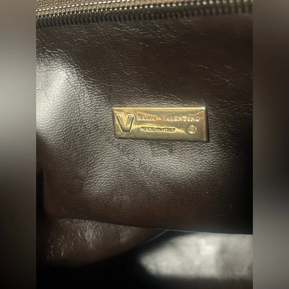 Mario Valentino Monogram Brown Clutch - Picture 9 of 14